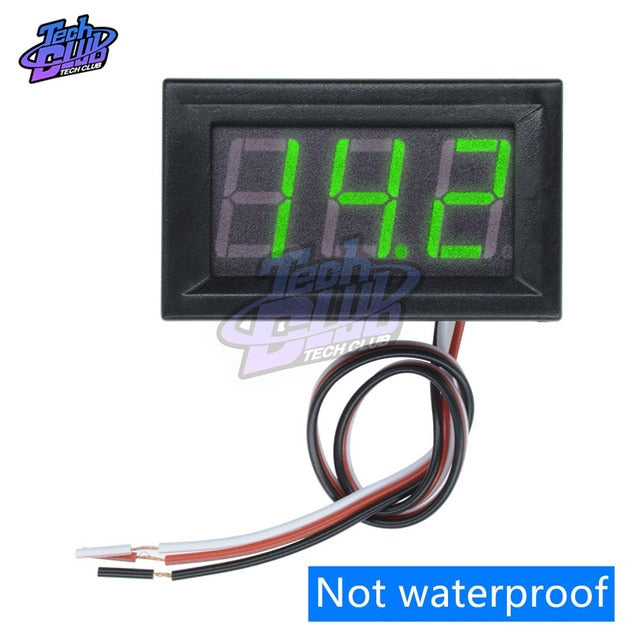 DC 8-18V IPX6 Waterproof Digital Voltmeter 12V Car Boat Motorcycle 0.56inch LED Display Volt Voltage Meter Mini Tester Panel