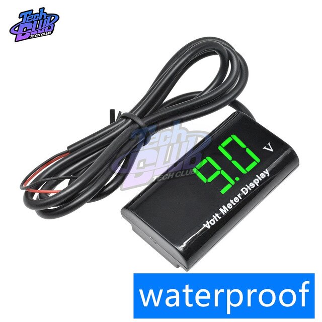 DC 8-18V IPX6 Waterproof Digital Voltmeter 12V Car Boat Motorcycle 0.56inch LED Display Volt Voltage Meter Mini Tester Panel