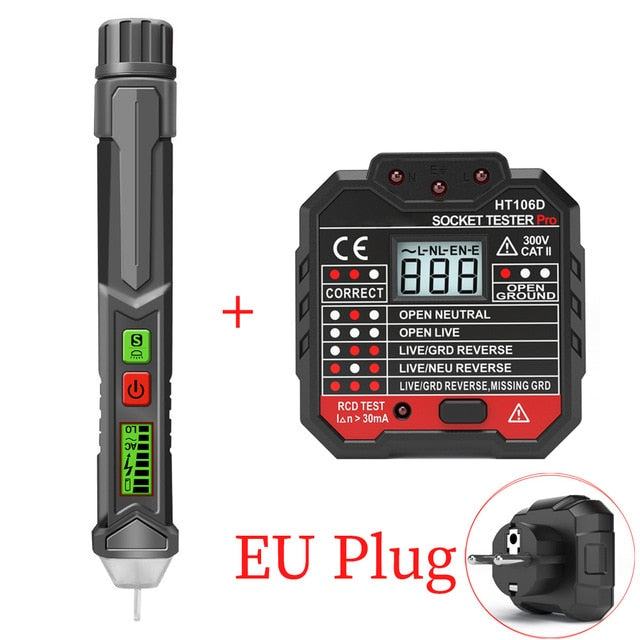 Intelligent Non-contact Pen AC Voltage Detector Tester Meter with LED Light Indicator Tester 12V-1000v Electrical Test Pen