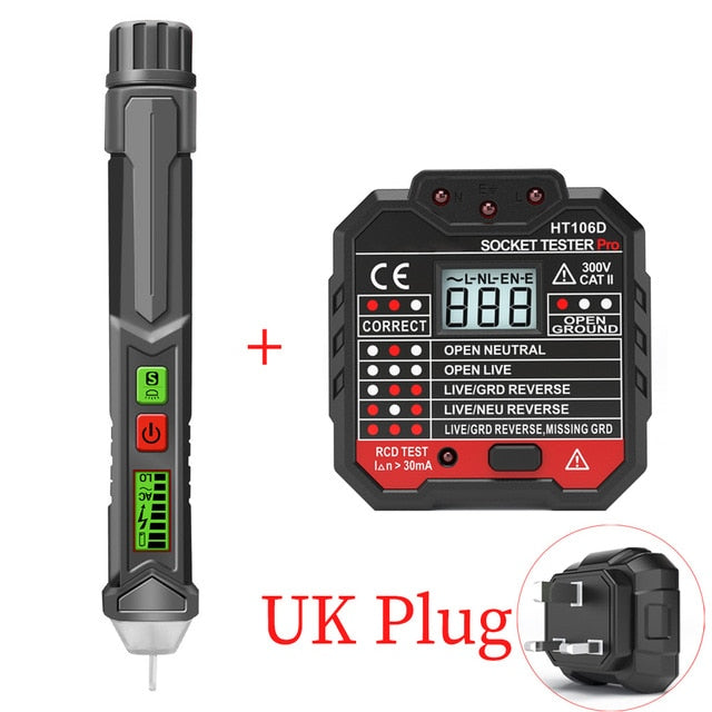 Intelligent Non-contact Pen AC Voltage Detector Tester Meter with LED Light Indicator Tester 12V-1000v Electrical Test Pen