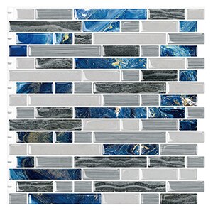 (Ship from USA)10PCS 12"x12" Sticky Tiles Waterproof Self Adhesive Peel and Stick Vinyl Backsplash Wall Kitchen Tile Stickers