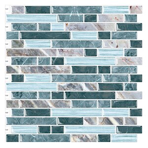 (Ship from USA)10PCS 12"x12" Sticky Tiles Waterproof Self Adhesive Peel and Stick Vinyl Backsplash Wall Kitchen Tile Stickers