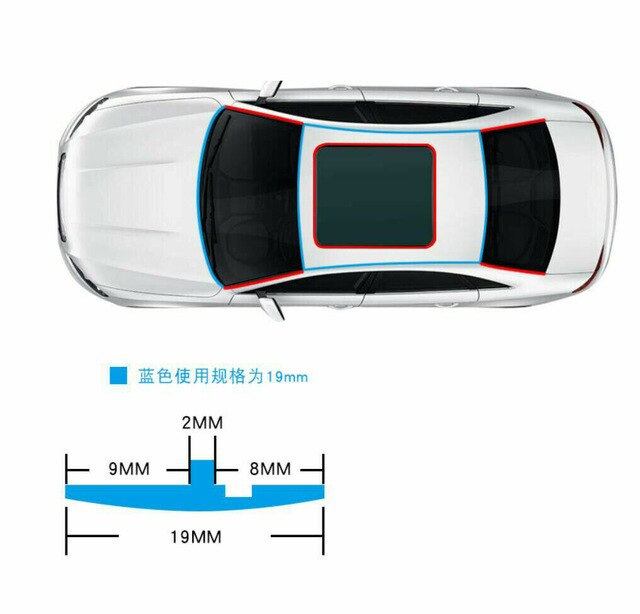 Ship From USA 30FT 19MM Car Auto Windshield Sticker Molding Sealing Strip Trim Flexible Defend Universal