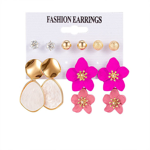 X&P New Bohemian Tassel Earrings Vintage Long Earrings For Women statement Acrylic Fashion Geometry Earrings 2021 Trend Jewelry