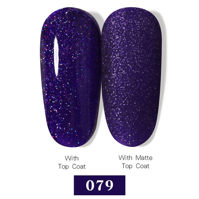 LEMOOC Nail Gel Polish Autumn Winter Color Varnishes Glitter Sequins Soak Off Semi Permanant UV LED Nail Art Hybrid Lacquers