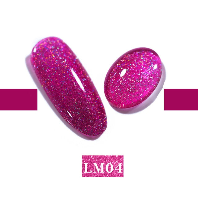 LEMOOC Nail Gel Polish Autumn Winter Color Varnishes Glitter Sequins Soak Off Semi Permanant UV LED Nail Art Hybrid Lacquers