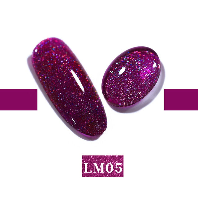 LEMOOC Nail Gel Polish Autumn Winter Color Varnishes Glitter Sequins Soak Off Semi Permanant UV LED Nail Art Hybrid Lacquers