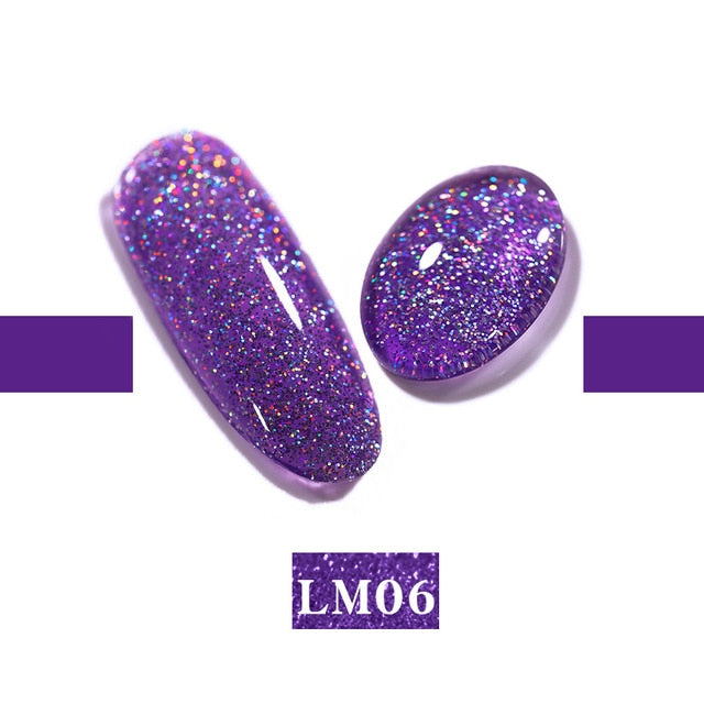 LEMOOC Nail Gel Polish Autumn Winter Color Varnishes Glitter Sequins Soak Off Semi Permanant UV LED Nail Art Hybrid Lacquers