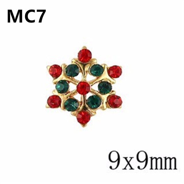 10PCS gold silver metal 3d Diamonds nail art christmas decorations charms nails glitter rhinestones nail supplies jewelry