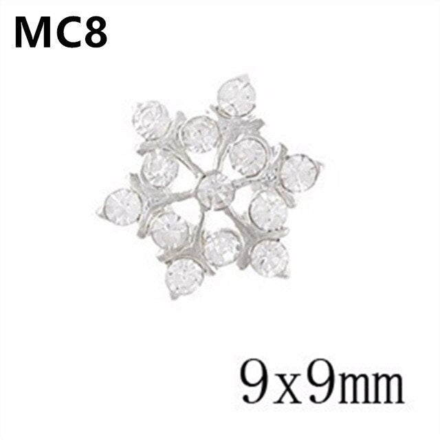 10PCS gold silver metal 3d Diamonds nail art christmas decorations charms nails glitter rhinestones nail supplies jewelry