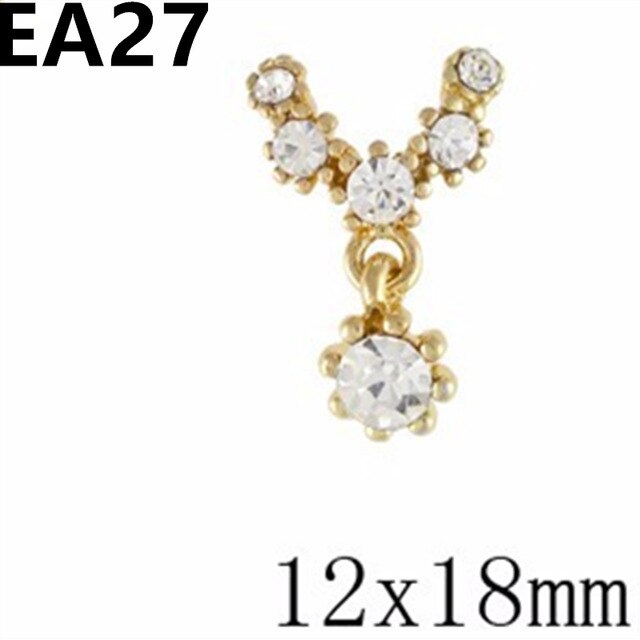 10PCS gold silver metal 3d Diamonds nail art christmas decorations charms nails glitter rhinestones nail supplies jewelry
