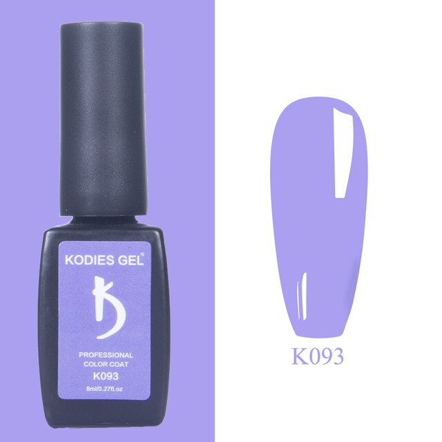 KODIES GEL Varnish Semi Permanent UV Nail Polish 8ML Neon Color Painting Gellak Lack Base Coat Top Coat Matte for Nails Supplies