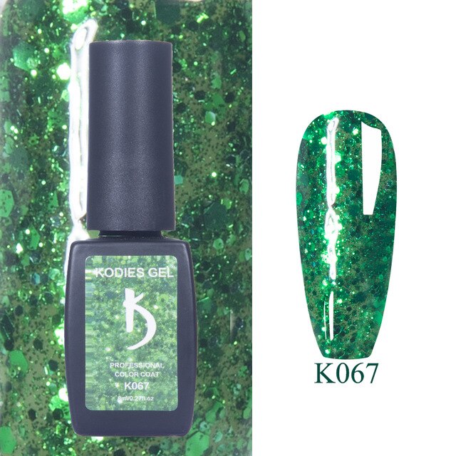 KODIES GEL Varnish Semi Permanent UV Nail Polish 8ML Neon Color Painting Gellak Lack Base Coat Top Coat Matte for Nails Supplies