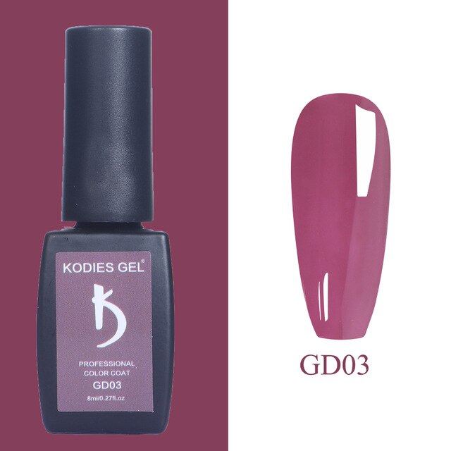 KODIES GEL Varnish Semi Permanent UV Nail Polish 8ML Neon Color Painting Gellak Lack Base Coat Top Coat Matte for Nails Supplies