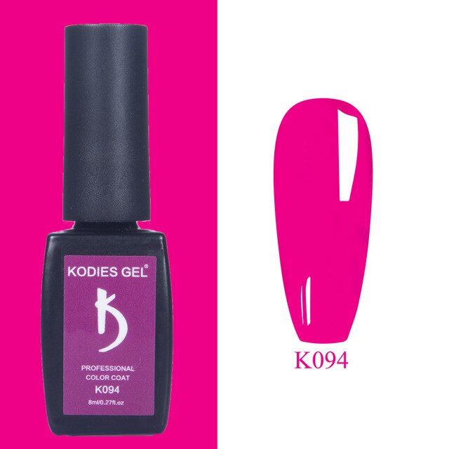 KODIES GEL Varnish Semi Permanent UV Nail Polish 8ML Neon Color Painting Gellak Lack Base Coat Top Coat Matte for Nails Supplies