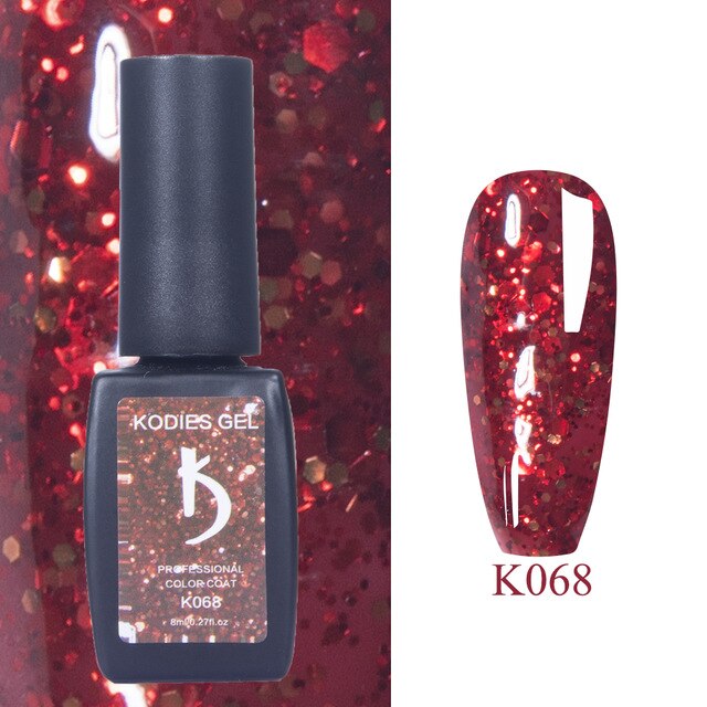 KODIES GEL Varnish Semi Permanent UV Nail Polish 8ML Neon Color Painting Gellak Lack Base Coat Top Coat Matte for Nails Supplies