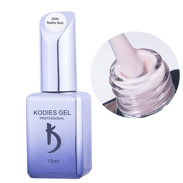 KODIES GEL 15ML Nails Gel Polish Bubble Bath Nude Pink Gelcolor UV Long Lasting Nail Polishes Lacquer Supplies for DIY Nailart