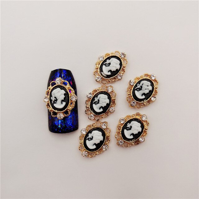 10 PCS Mirror Shape 3D Nail Art DIY Rhinestone Alloy Decoration Gems Charm Craft Fashion Nails Salon Supplies Fingertips Jewelry