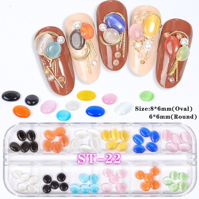 1 Box Colorful Various Petal Flowers Bow Ties Glazed Pearl 3d Nail Art Decorations Charms Nail Glitter Supplies Tools Jewelry