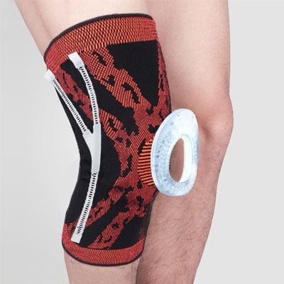 1 pcs Knee Patella Protector Brace Silicone Spring Knee Pad Basketball Running Compression Knee Sleeve Support Sports Kneepads