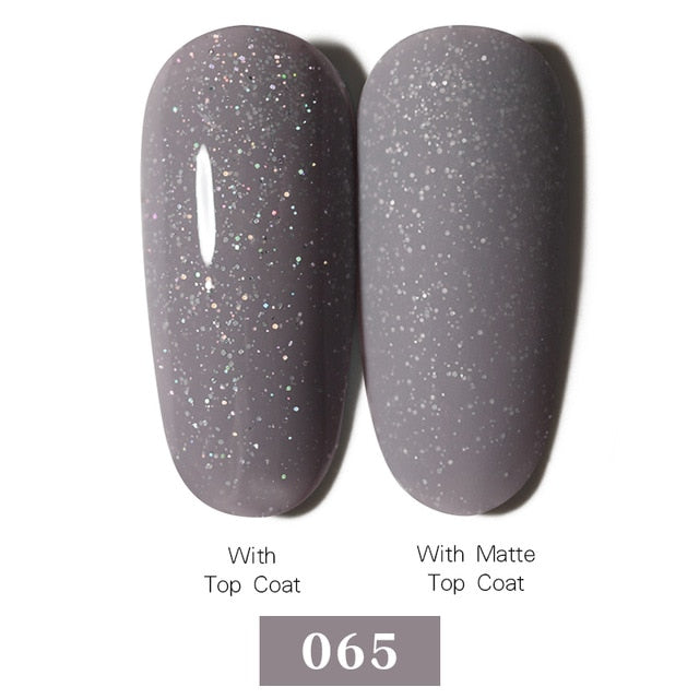 LEMOOC Nail Gel Polish Autumn Winter Color Varnishes Glitter Sequins Soak Off Semi Permanant UV LED Nail Art Hybrid Lacquers
