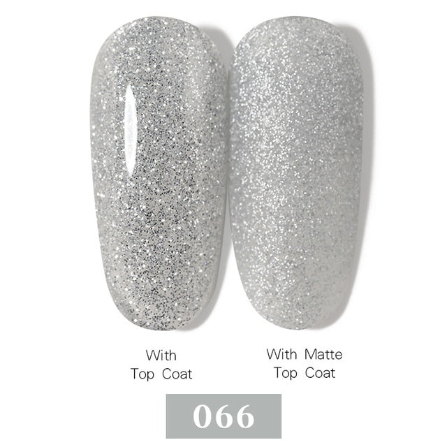 LEMOOC Nail Gel Polish Autumn Winter Color Varnishes Glitter Sequins Soak Off Semi Permanant UV LED Nail Art Hybrid Lacquers