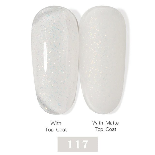 LEMOOC Nail Gel Polish Autumn Winter Color Varnishes Glitter Sequins Soak Off Semi Permanant UV LED Nail Art Hybrid Lacquers