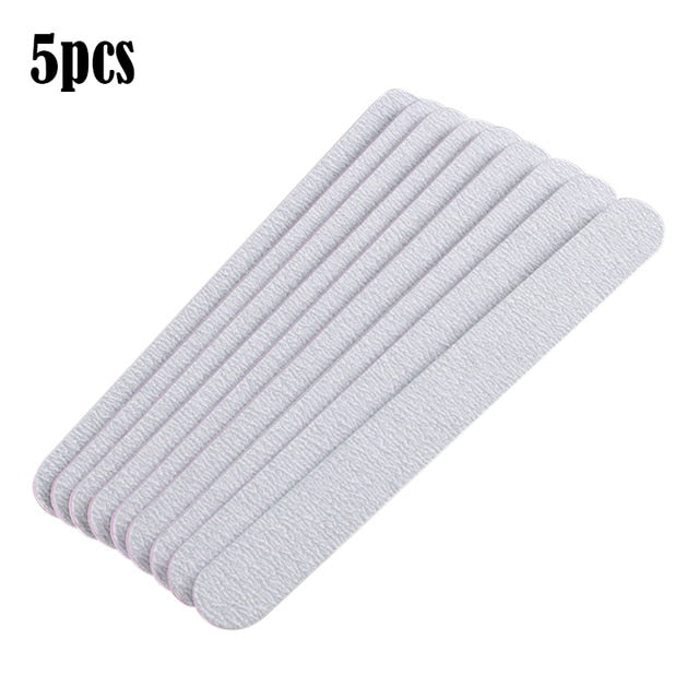 Professional Nail File 100/180 Half Moon Sandpaper Nail Sanding Grinding Polishing Manicure Care Tools