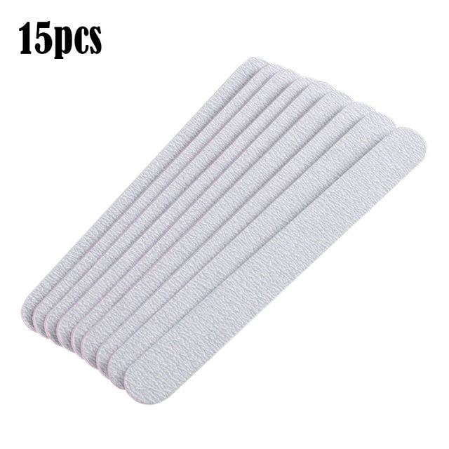 Professional Nail File 100/180 Half Moon Sandpaper Nail Sanding Grinding Polishing Manicure Care Tools