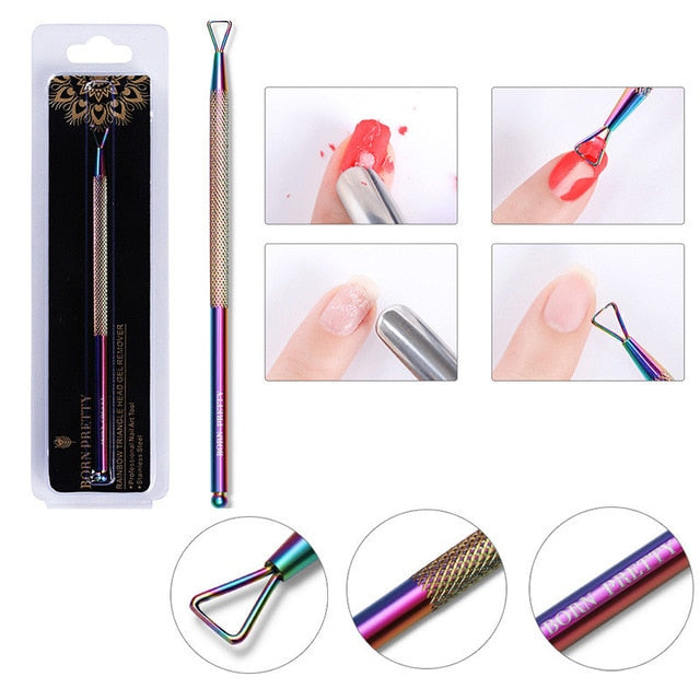 BORN PRETTY Nail Cuticle Nipper Scissors Stainless Steel Rainbow Tweezer Clipper Dead Skin Remover Scissor Plier Pusher Tool