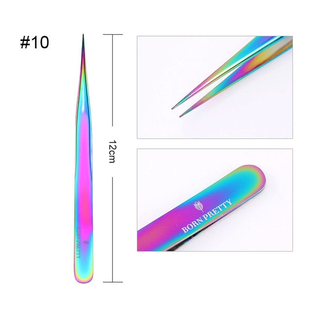 BORN PRETTY Nail Cuticle Nipper Scissors Stainless Steel Rainbow Tweezer Clipper Dead Skin Remover Scissor Plier Pusher Tool