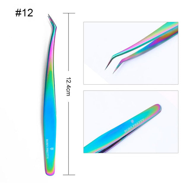 BORN PRETTY Nail Cuticle Nipper Scissors Stainless Steel Rainbow Tweezer Clipper Dead Skin Remover Scissor Plier Pusher Tool