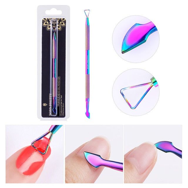 BORN PRETTY Nail Cuticle Nipper Scissors Stainless Steel Rainbow Tweezer Clipper Dead Skin Remover Scissor Plier Pusher Tool