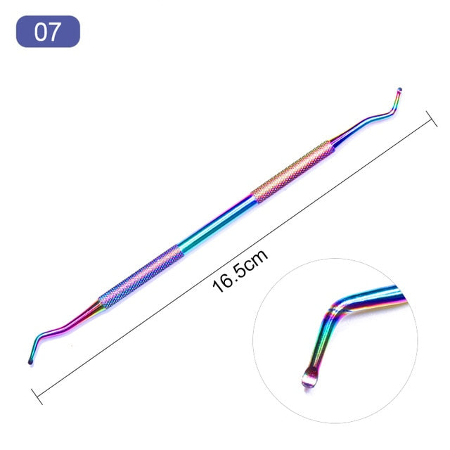 BORN PRETTY Nail Cuticle Nipper Scissors Stainless Steel Rainbow Tweezer Clipper Dead Skin Remover Scissor Plier Pusher Tool