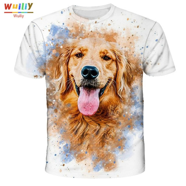 Men's Squirrel T Shirt 3D Print Shirt Animal Graphic Tees Lovely Pattern Tops Men/Women Cute Puppy Face Tee Funny Pet T-shirt