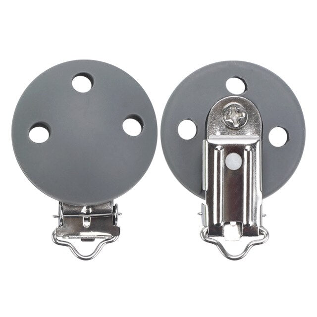 TYRY.HU Round/Heart Silicone Clip 3 Pcs/Set Of Pacifier Clip BPA-Free Silicone Dummy Baby Pacifier Chain DIY Accessories