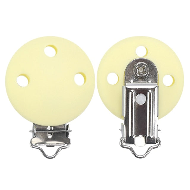 TYRY.HU Round/Heart Silicone Clip 3 Pcs/Set Of Pacifier Clip BPA-Free Silicone Dummy Baby Pacifier Chain DIY Accessories