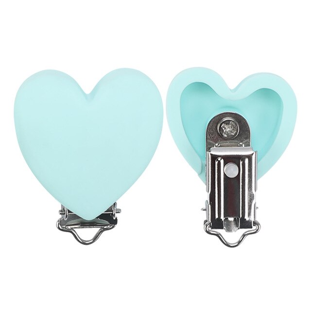 TYRY.HU Round/Heart Silicone Clip 3 Pcs/Set Of Pacifier Clip BPA-Free Silicone Dummy Baby Pacifier Chain DIY Accessories