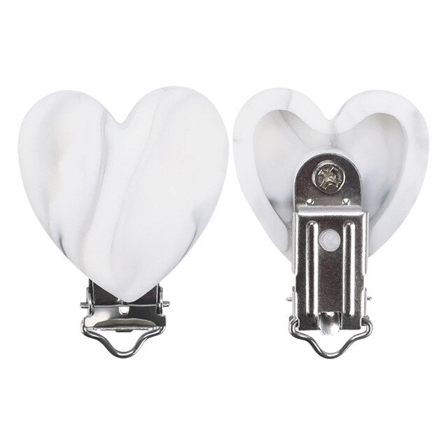 TYRY.HU Round/Heart Silicone Clip 3 Pcs/Set Of Pacifier Clip BPA-Free Silicone Dummy Baby Pacifier Chain DIY Accessories
