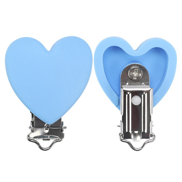 TYRY.HU Round/Heart Silicone Clip 3 Pcs/Set Of Pacifier Clip BPA-Free Silicone Dummy Baby Pacifier Chain DIY Accessories