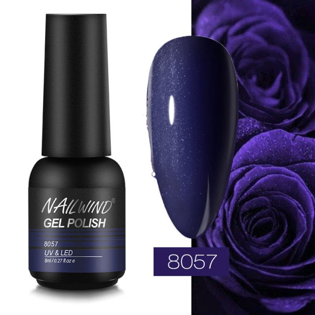NAILWIND Nail Polish 8ml Hybrid Varnish Manicure Art Semi Permanent Need UV LED Nail Art Base Top Coat Gel Nail Polish