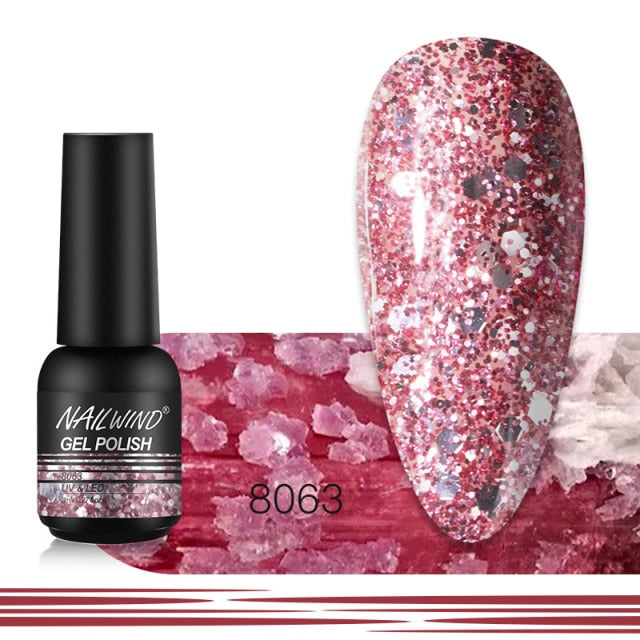 NAILWIND Nail Polish 8ml Hybrid Varnish Manicure Art Semi Permanent Need UV LED Nail Art Base Top Coat Gel Nail Polish