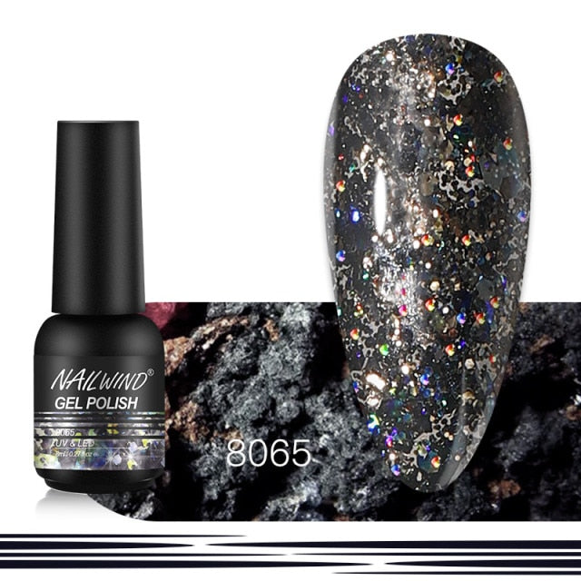 NAILWIND Nail Polish 8ml Hybrid Varnish Manicure Art Semi Permanent Need UV LED Nail Art Base Top Coat Gel Nail Polish