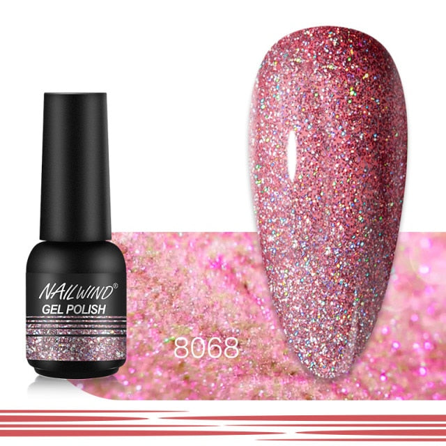 NAILWIND Nail Polish 8ml Hybrid Varnish Manicure Art Semi Permanent Need UV LED Nail Art Base Top Coat Gel Nail Polish
