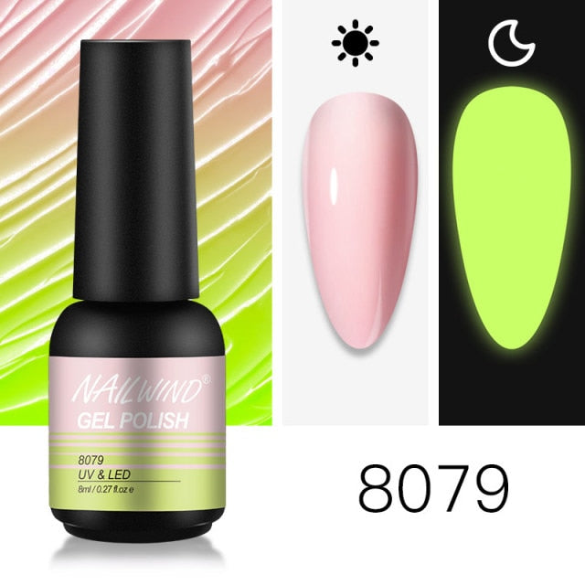 NAILWIND Nail Polish 8ml Hybrid Varnish Manicure Art Semi Permanent Need UV LED Nail Art Base Top Coat Gel Nail Polish