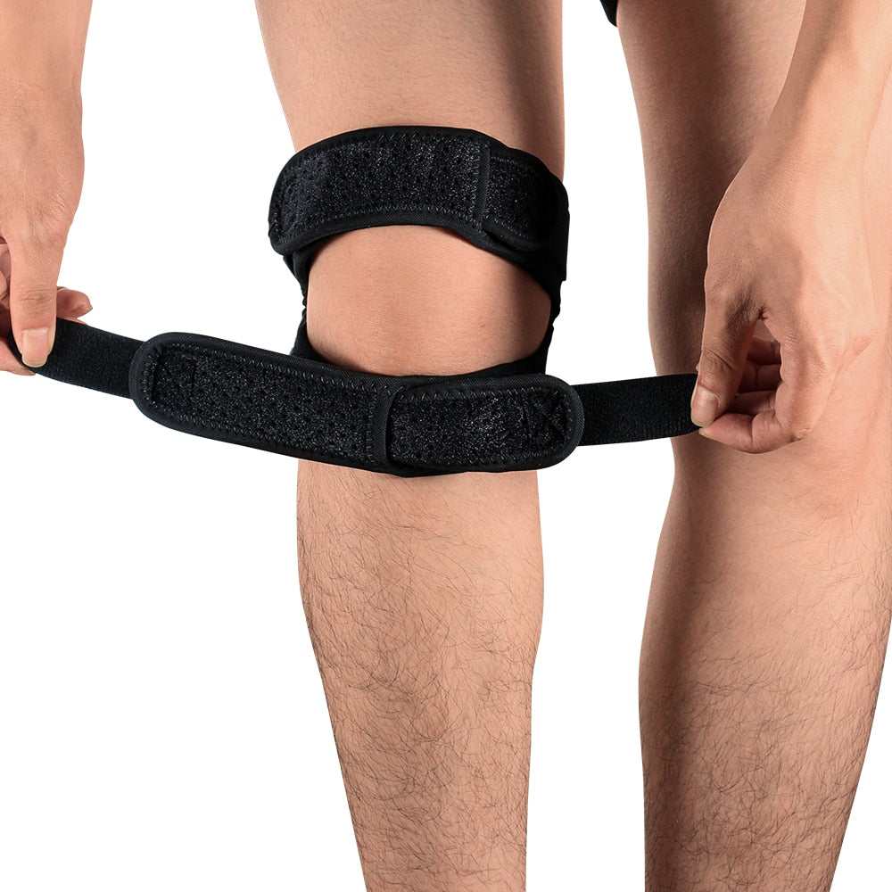 Drop Ship from USA Adjustable Knee Patellar Tendon Support Strap Band Knee Support Brace Pads for Running Basketball Outdoor