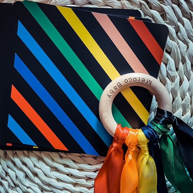 Montessori Baby Toys Black White Flash Cards High Contrast Visual Stimulation Learning Activity Flashcards Baby Gifts C0642H