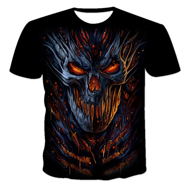 Men clothes 2020 New Mens Summer Skull Print Men Short Sleeve T-shirt 3D print t Shirt Casual Breathable funny t shirts