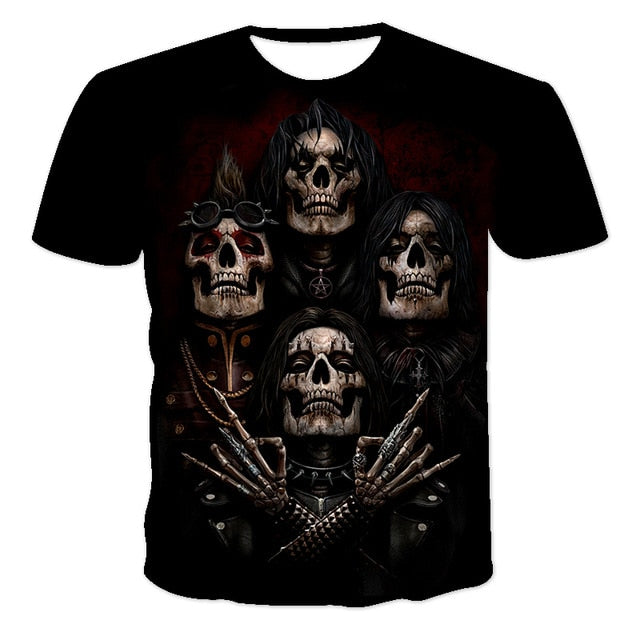 Men clothes 2020 New Mens Summer Skull Print Men Short Sleeve T-shirt 3D print t Shirt Casual Breathable funny t shirts