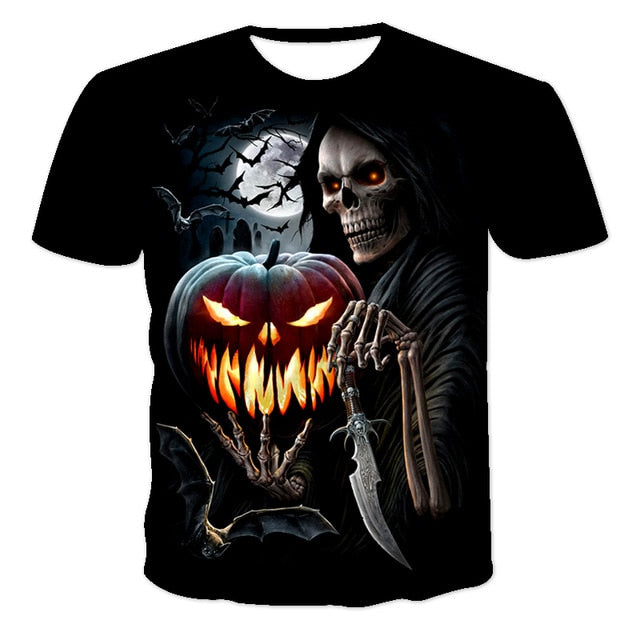 Men clothes 2020 New Mens Summer Skull Print Men Short Sleeve T-shirt 3D print t Shirt Casual Breathable funny t shirts